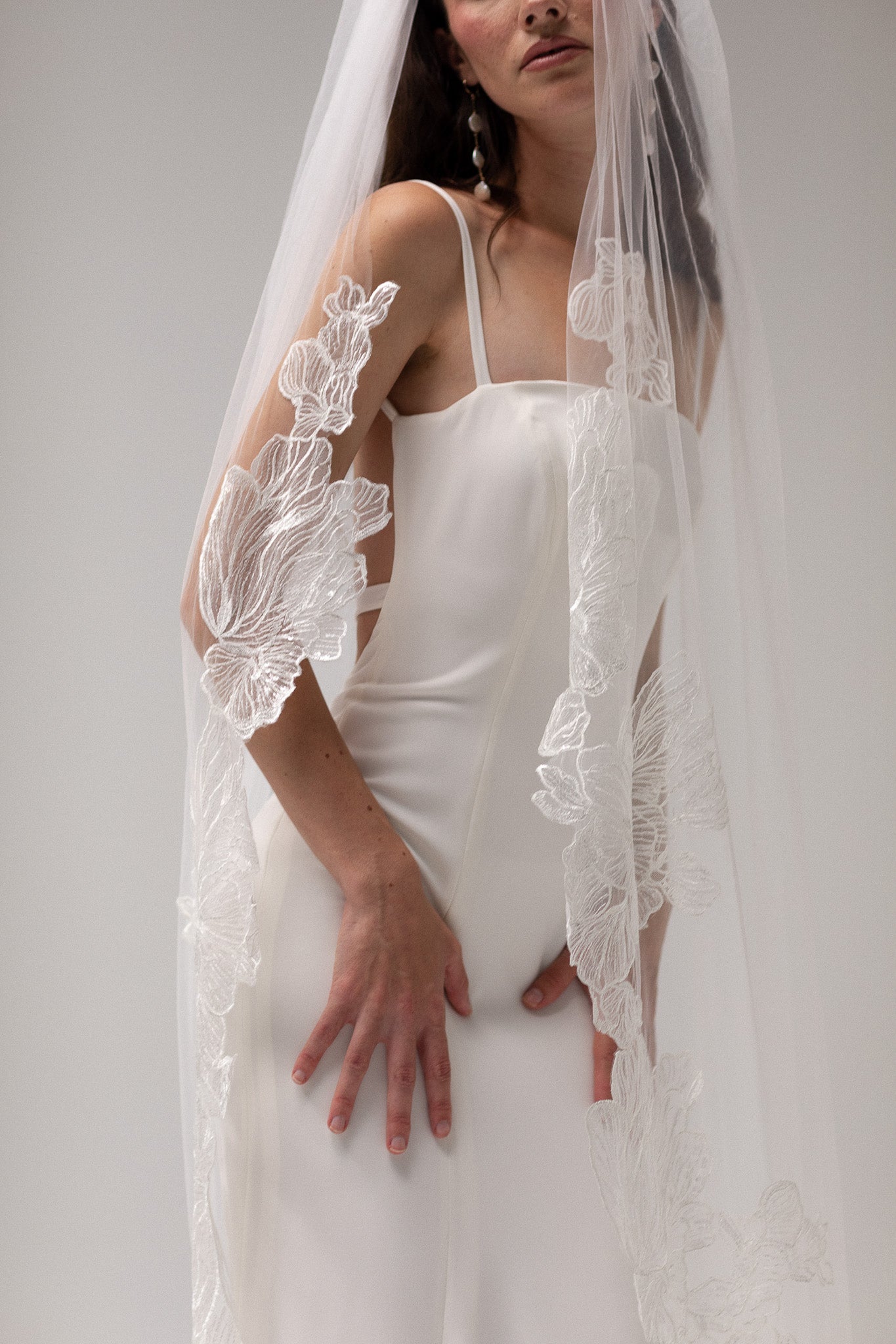 French lace cathedral tulle veil