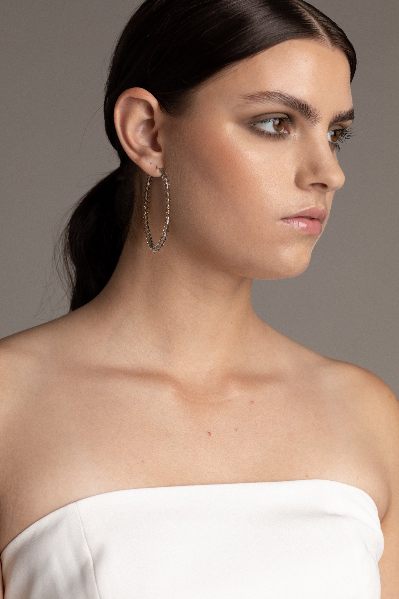 Preciosa Crystal Wedding Hoop Earrings | TEMPÊTE Bridal Boutique