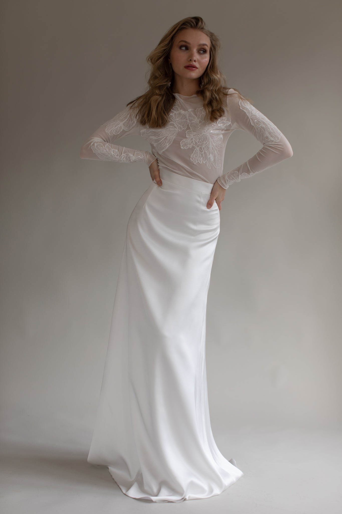 Bridal Maxi Satin Skirt | TEMPÊTE