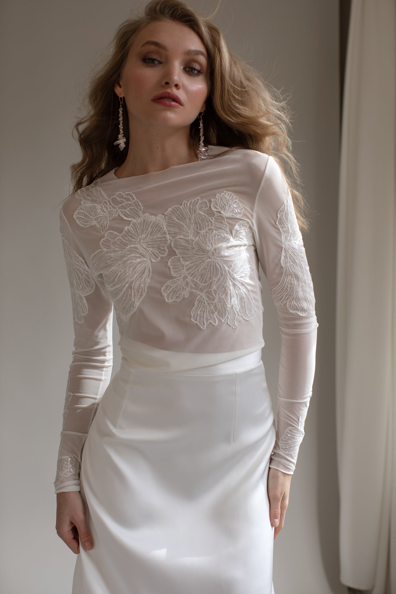 Bridal Maxi Satin Skirt | TEMPÊTE
