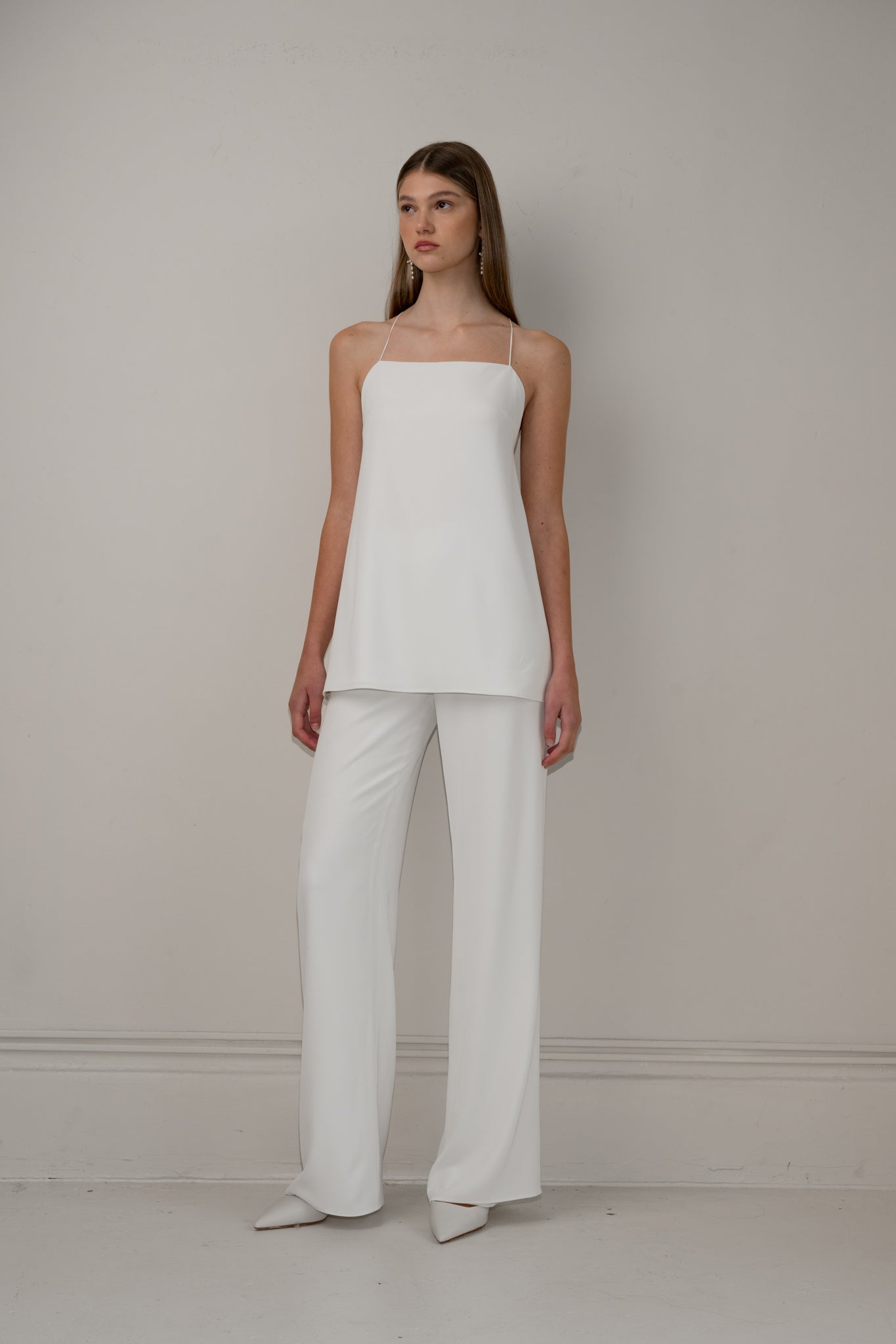 Square neck crepe camisole