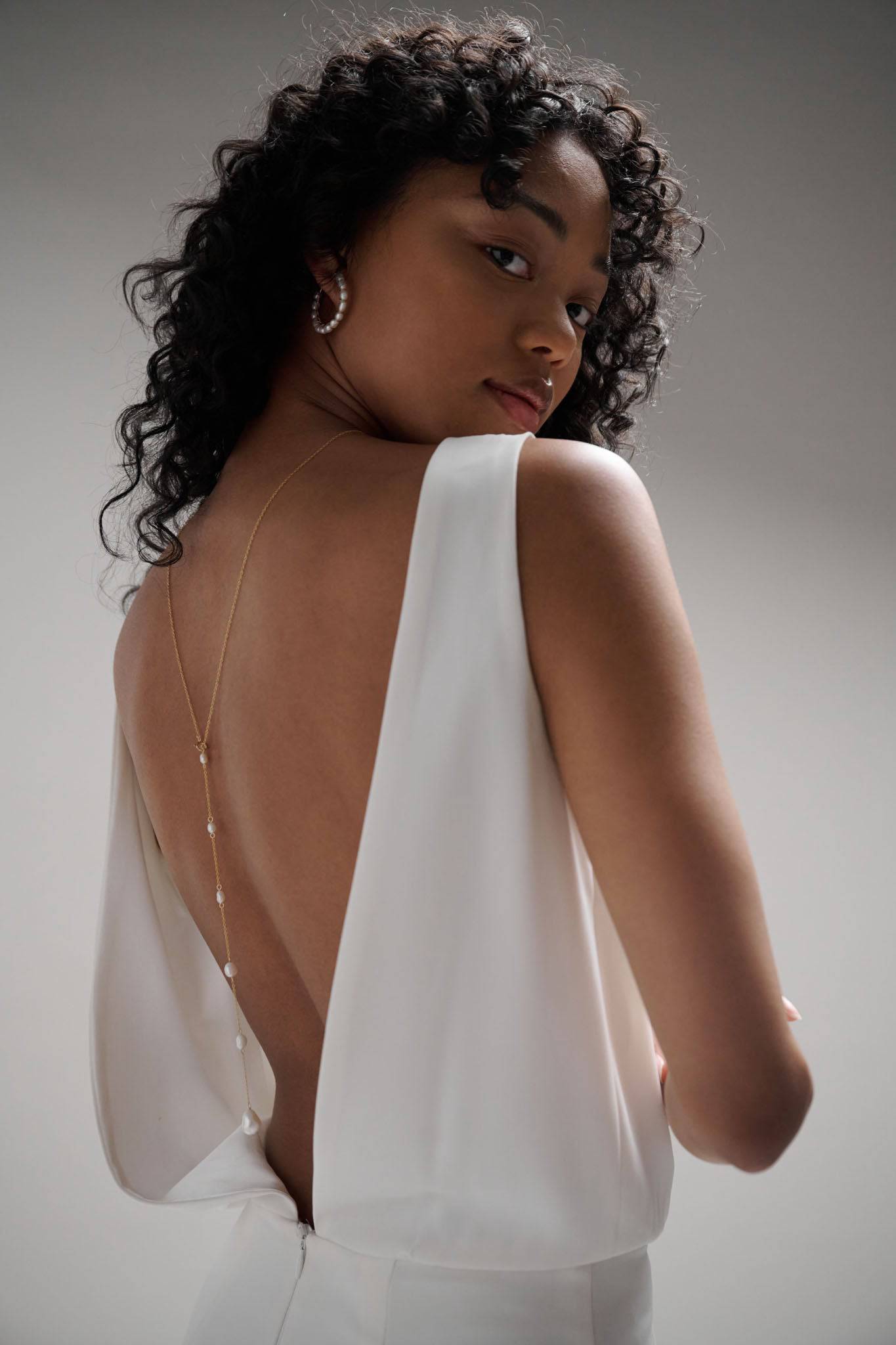 Long Back Necklace Wedding Gold Necklace Back Jewelry For Wedding