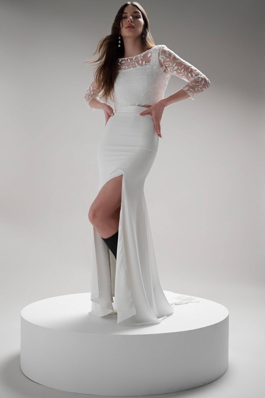 CASCADE CREPE SKIRT - TEMPÊTE BRAND