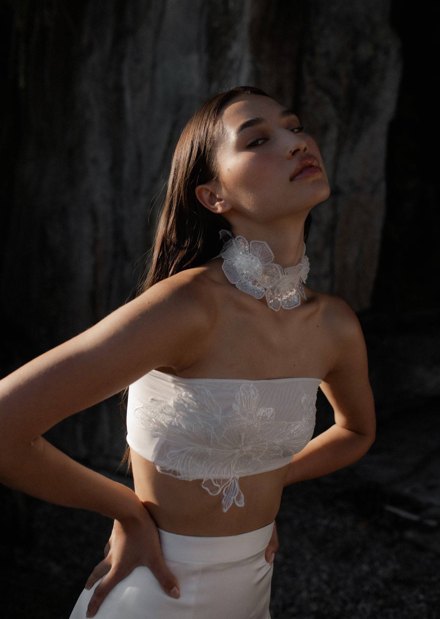 FLORAL SEQUIN CHOKER - TEMPÊTE BRAND