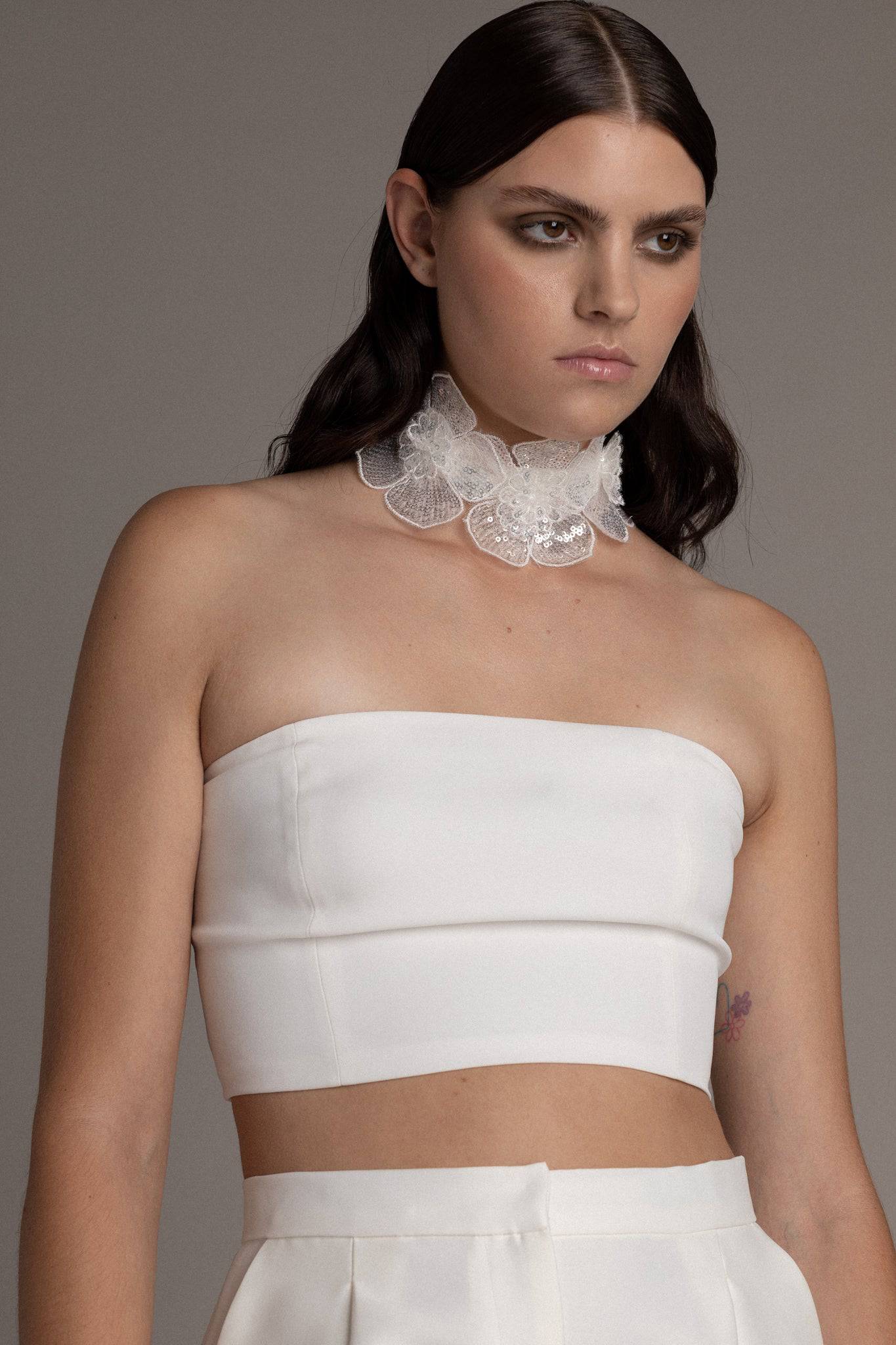 FLORAL SEQUIN CHOKER - TEMPÊTE BRAND
