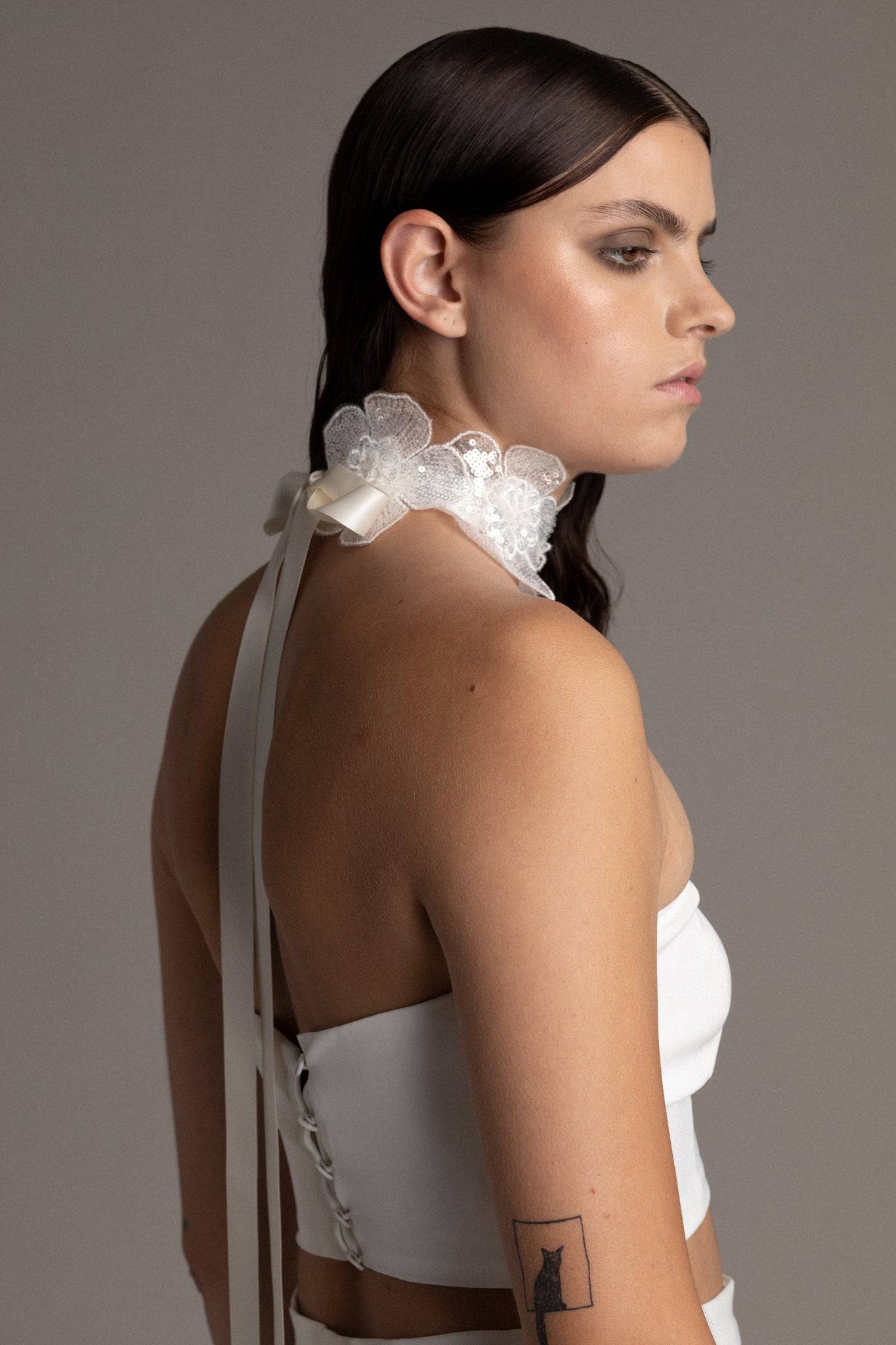 FLORAL SEQUIN CHOKER - TEMPÊTE BRAND