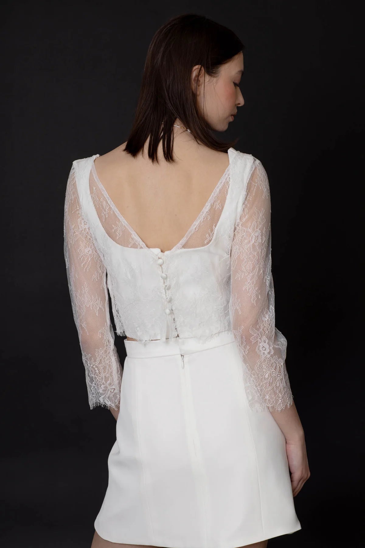 Freesia Lace Long Sleeve Topper - Sample Sale - TEMPÊTE BRAND