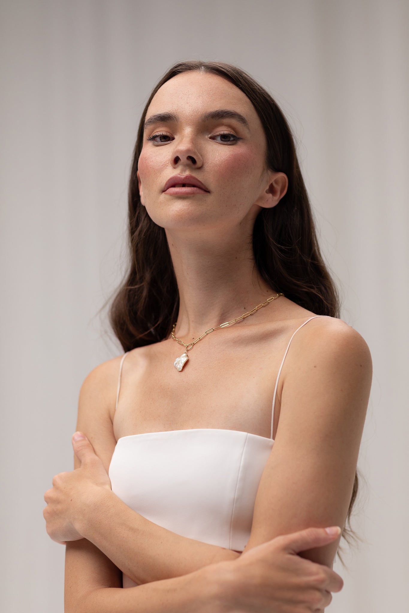 Paperclip Pearl Necklace - TEMPÊTE BRAND