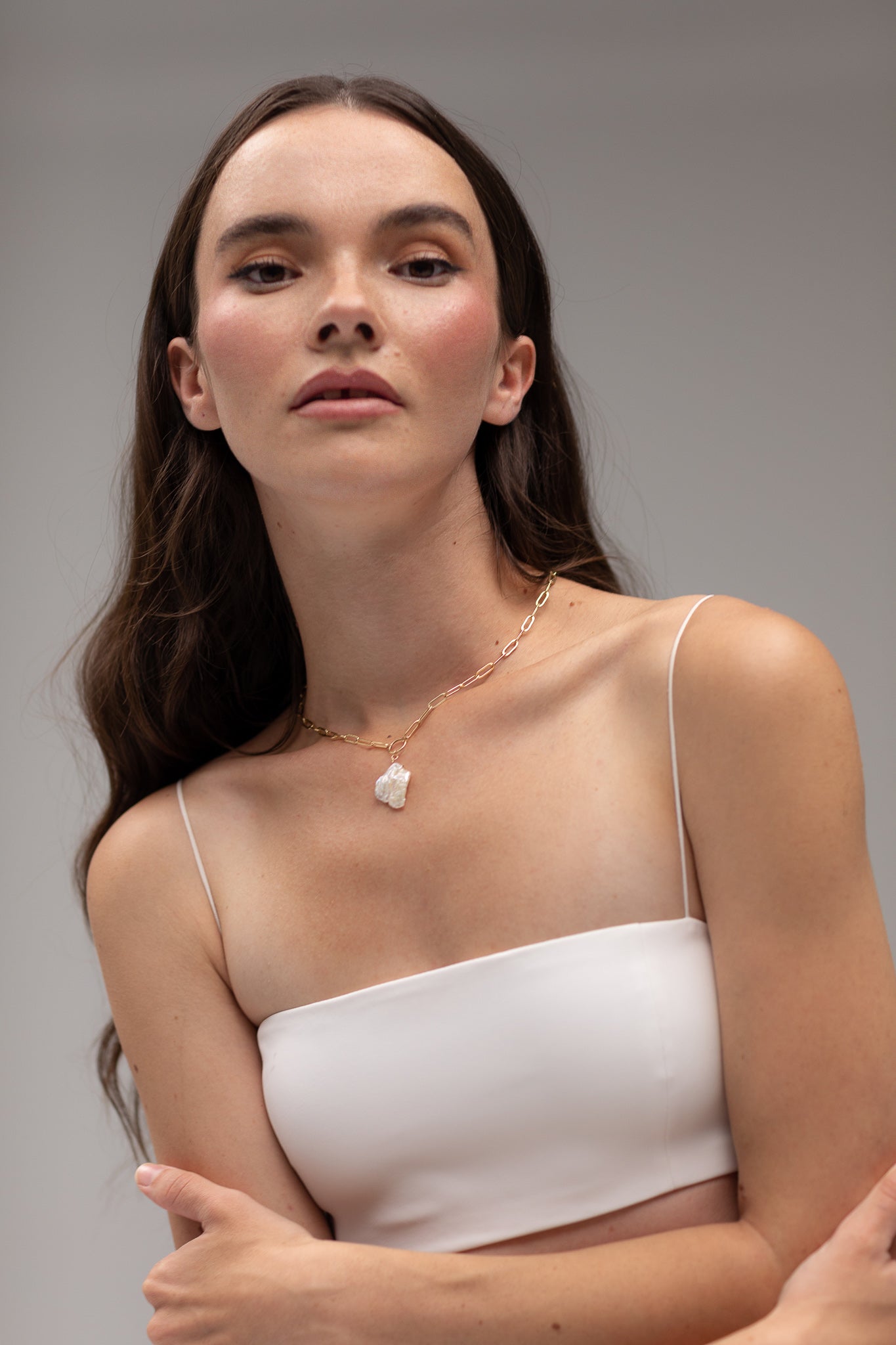 Paperclip Pearl Necklace - TEMPÊTE BRAND