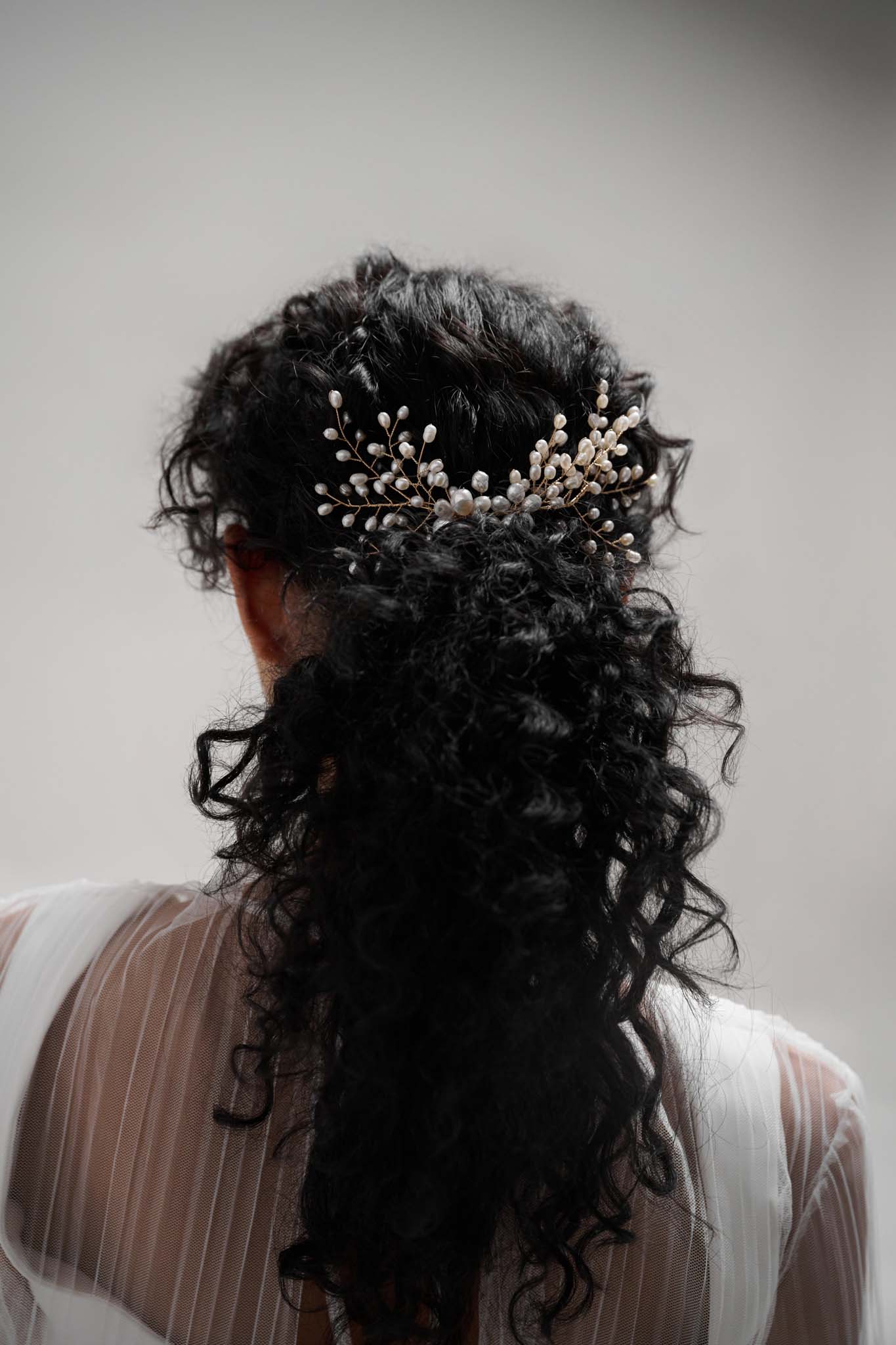 Cloudburst Pearl Wedding Hairpiece | TEMPÊTE Bridal Boutique