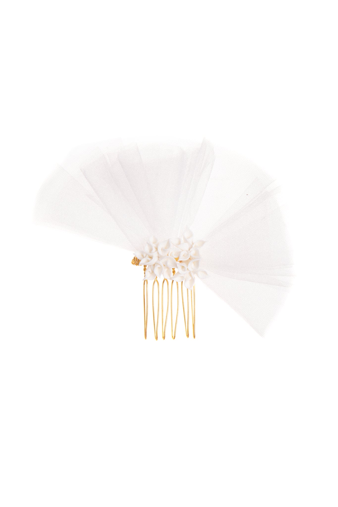 TULLE FLOWER COMB