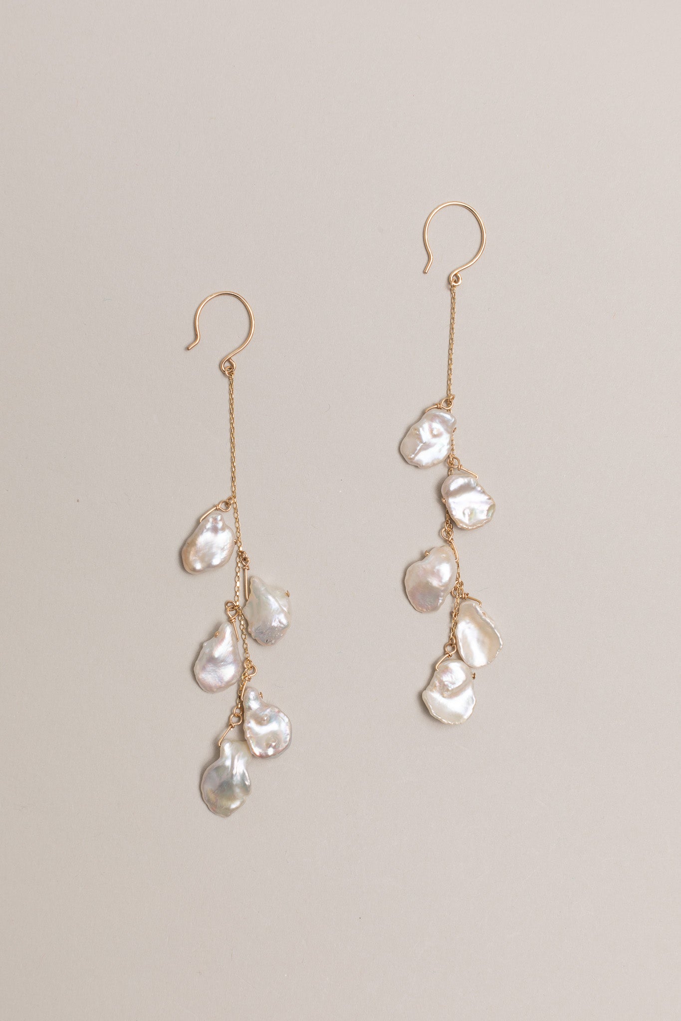 Cluster Pearl Drop Earrings