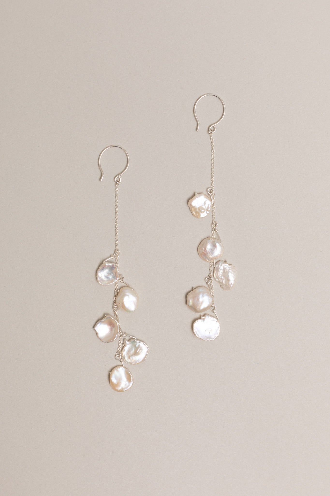 Cluster Pearl Drop Earrings