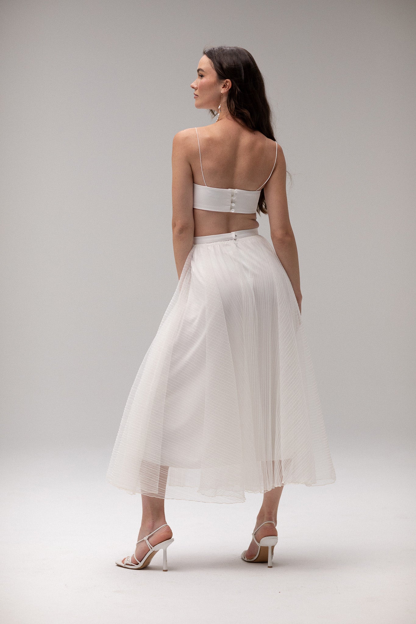 Pleated Tulle Skirt Overlay