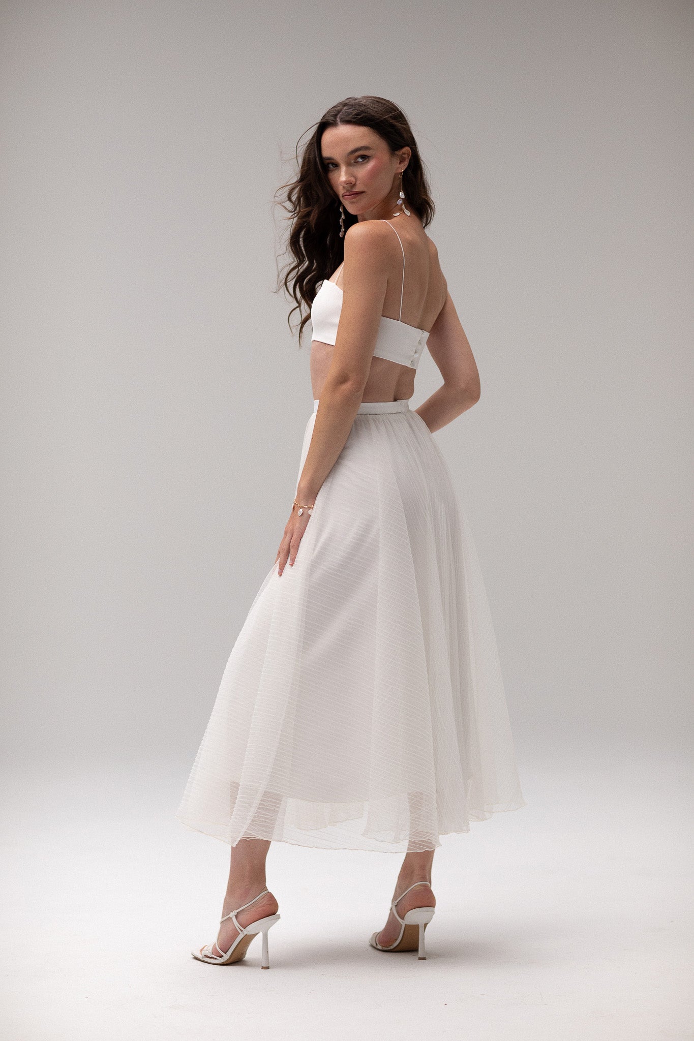 Pleated Tulle Skirt Overlay