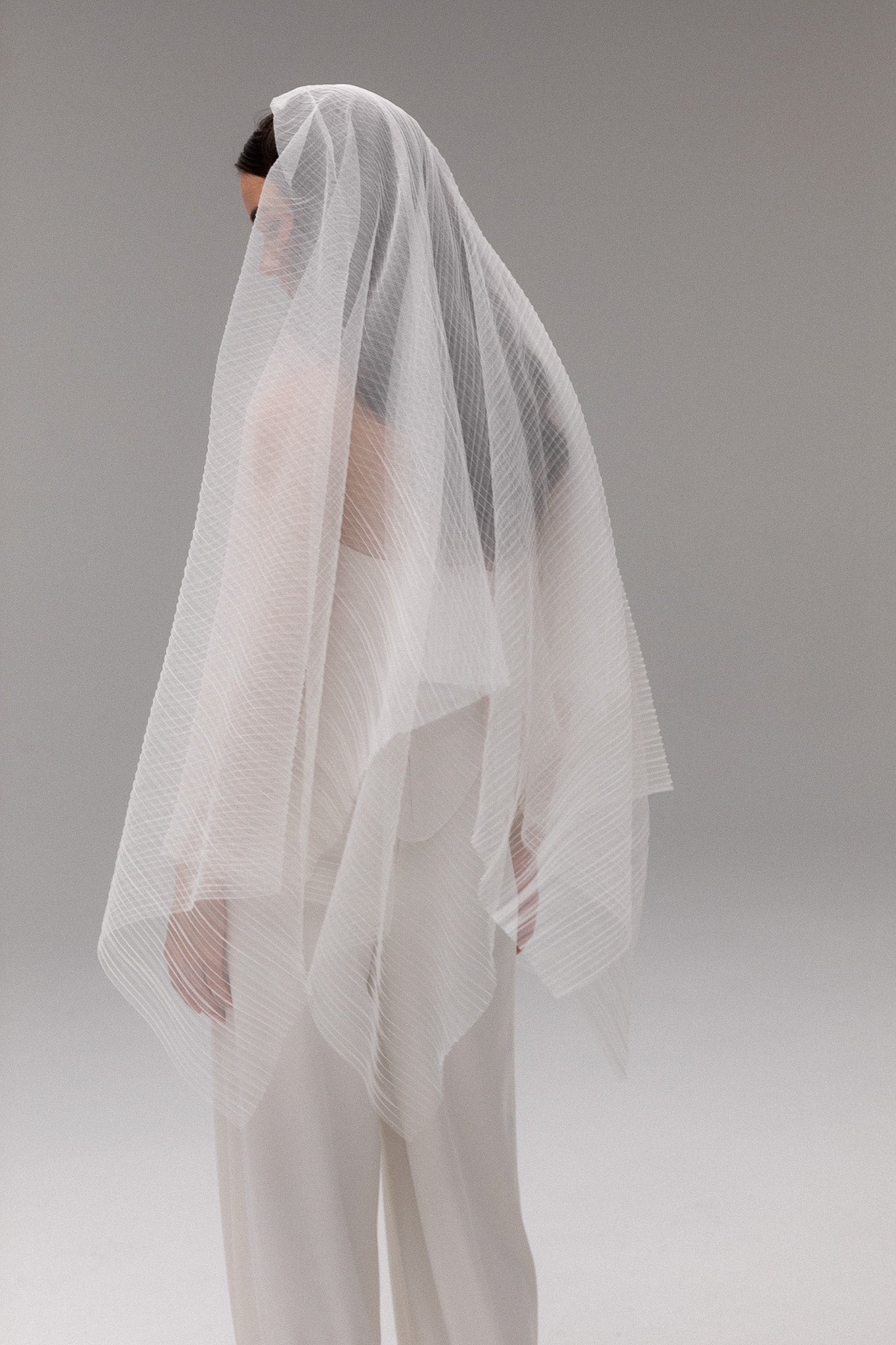 Blusher Pleated Tulle Veil