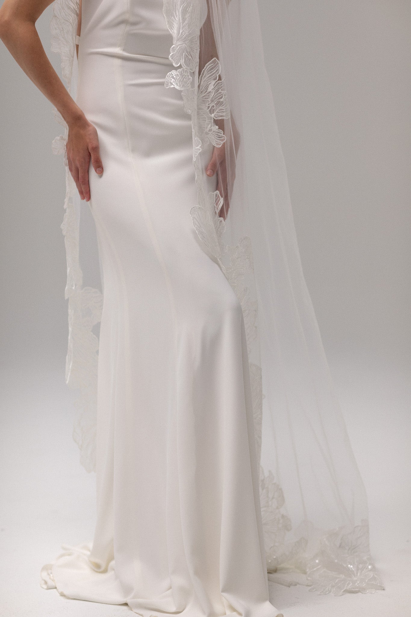 French lace cathedral tulle veil