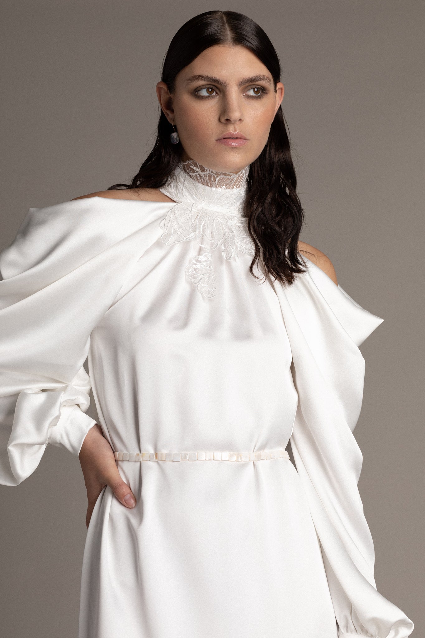 Mother of Pearl Wedding Dress Belt | TEMPÊTE Bridal Boutique