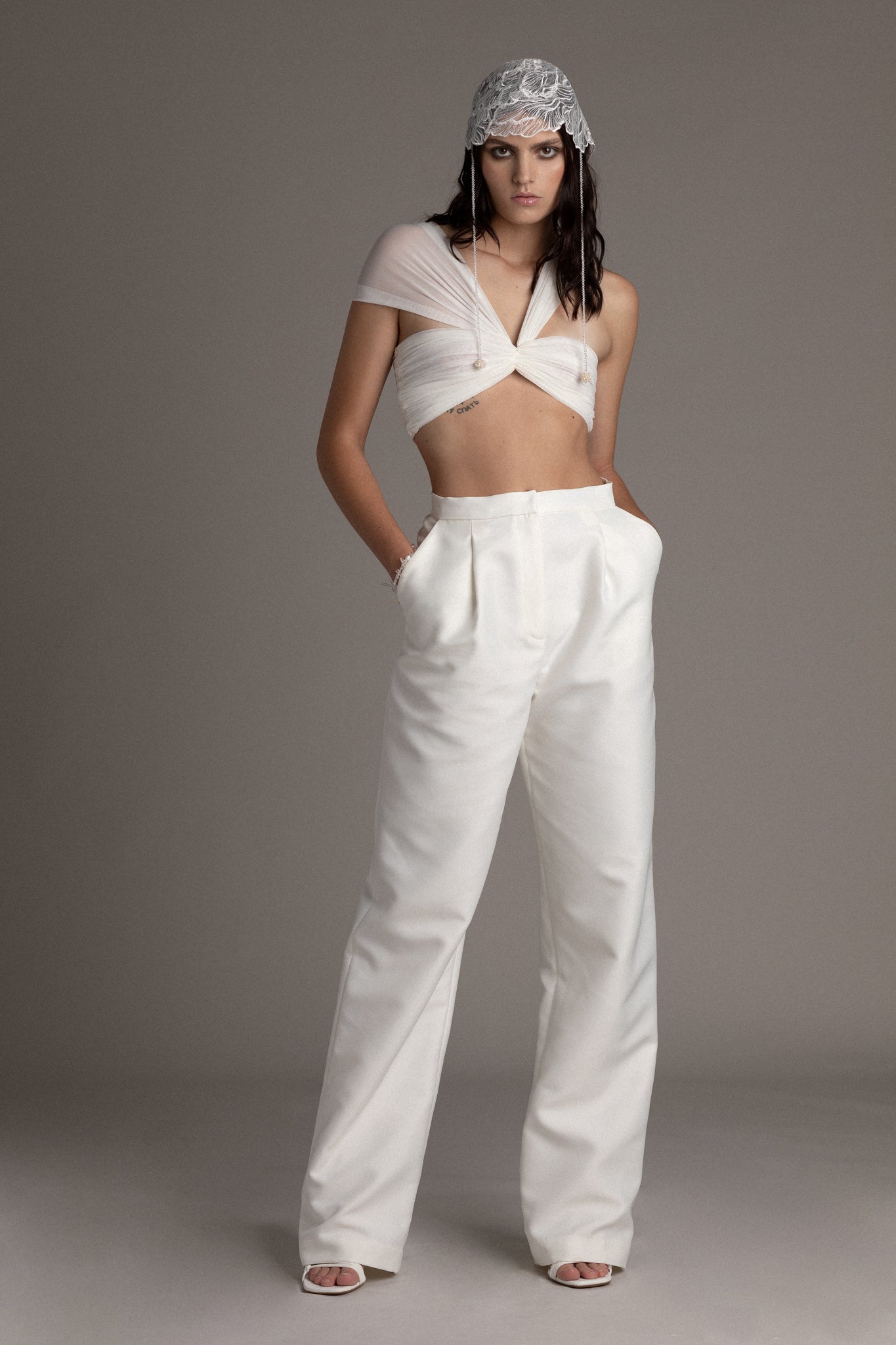 Straight Cut Wedding Pants With Pockets
