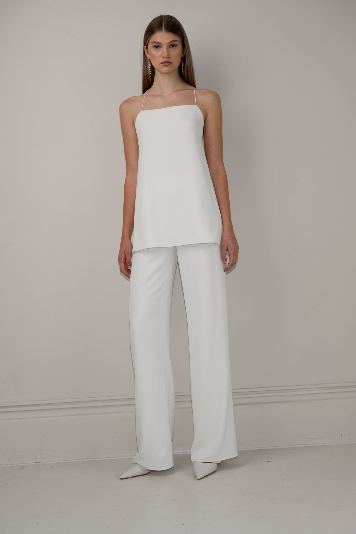 Square neck crepe camisole