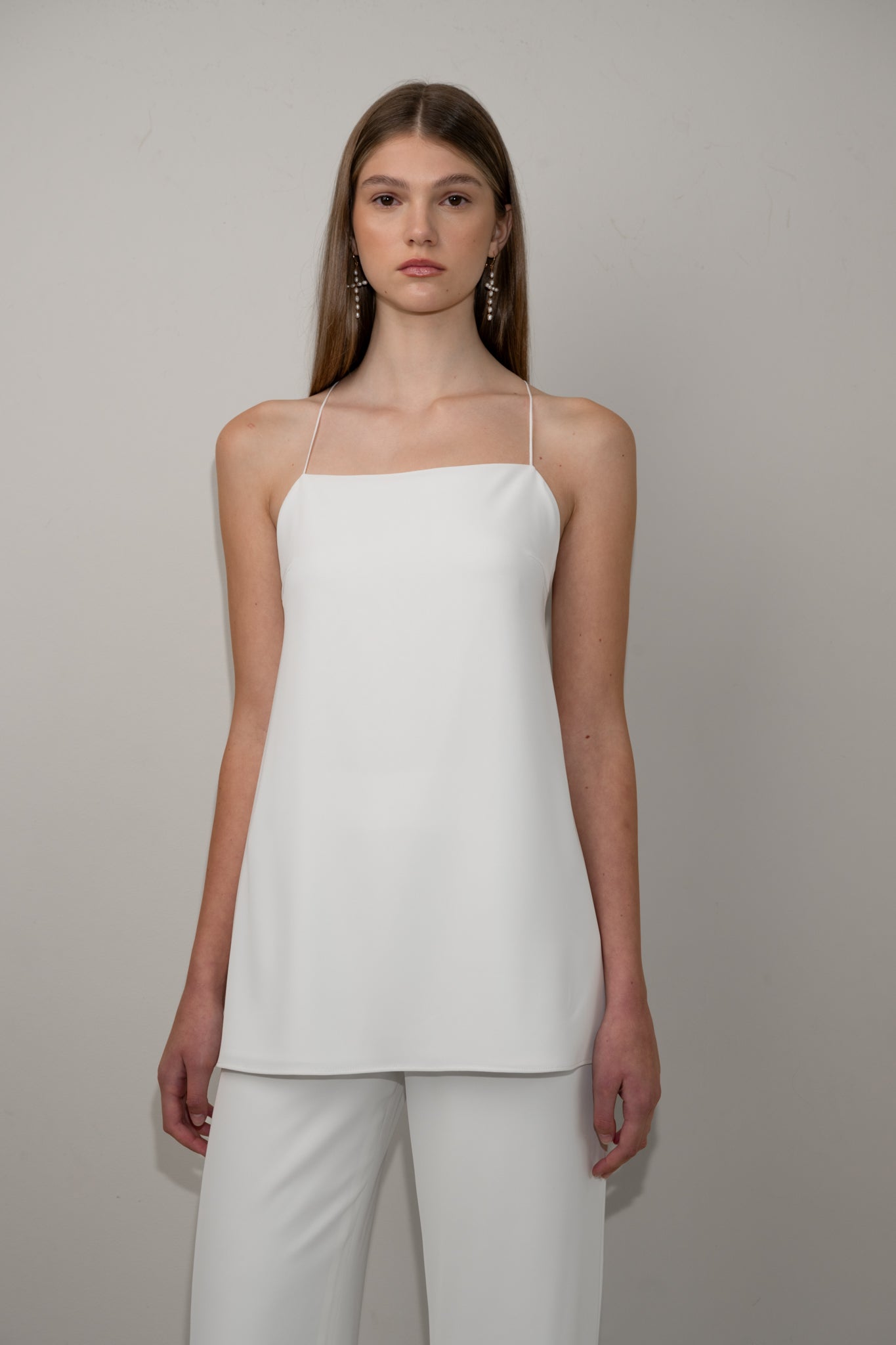Square neck crepe camisole