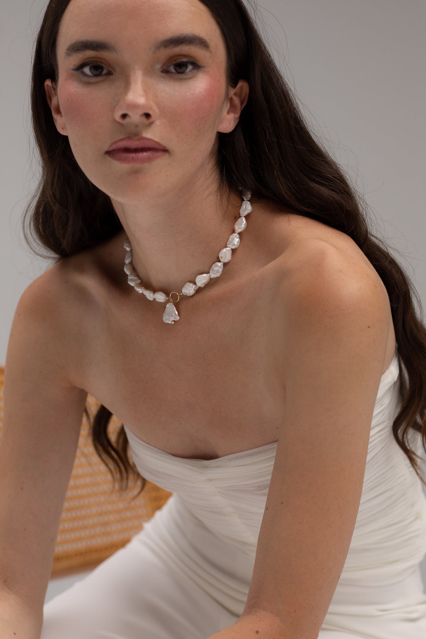 Bold Pearl Charm Necklace - TEMPÊTE BRAND