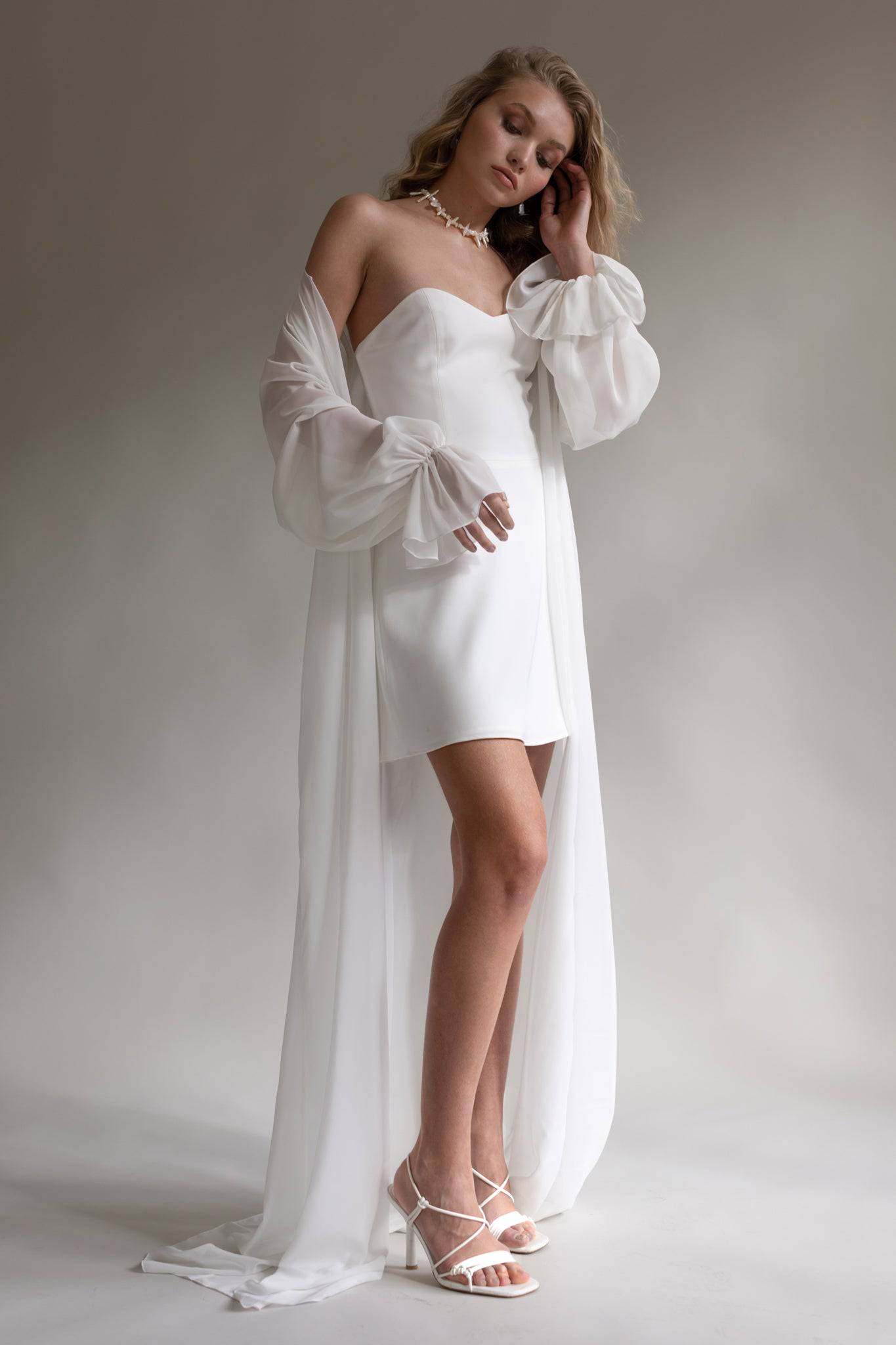 Chiffon Maxi Bridal Robe - TEMPÊTE BRAND