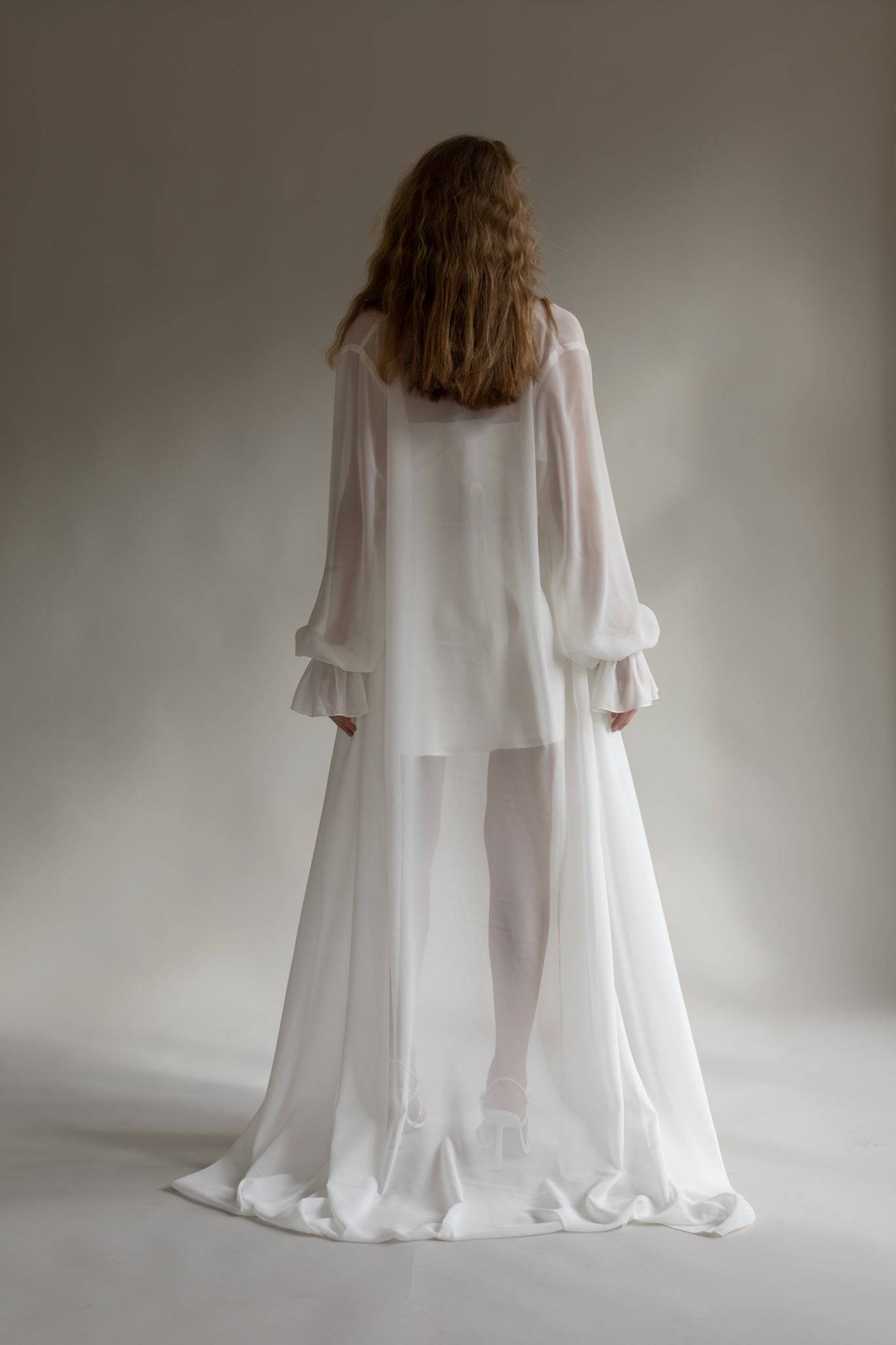 Chiffon Maxi Bridal Robe - TEMPÊTE BRAND