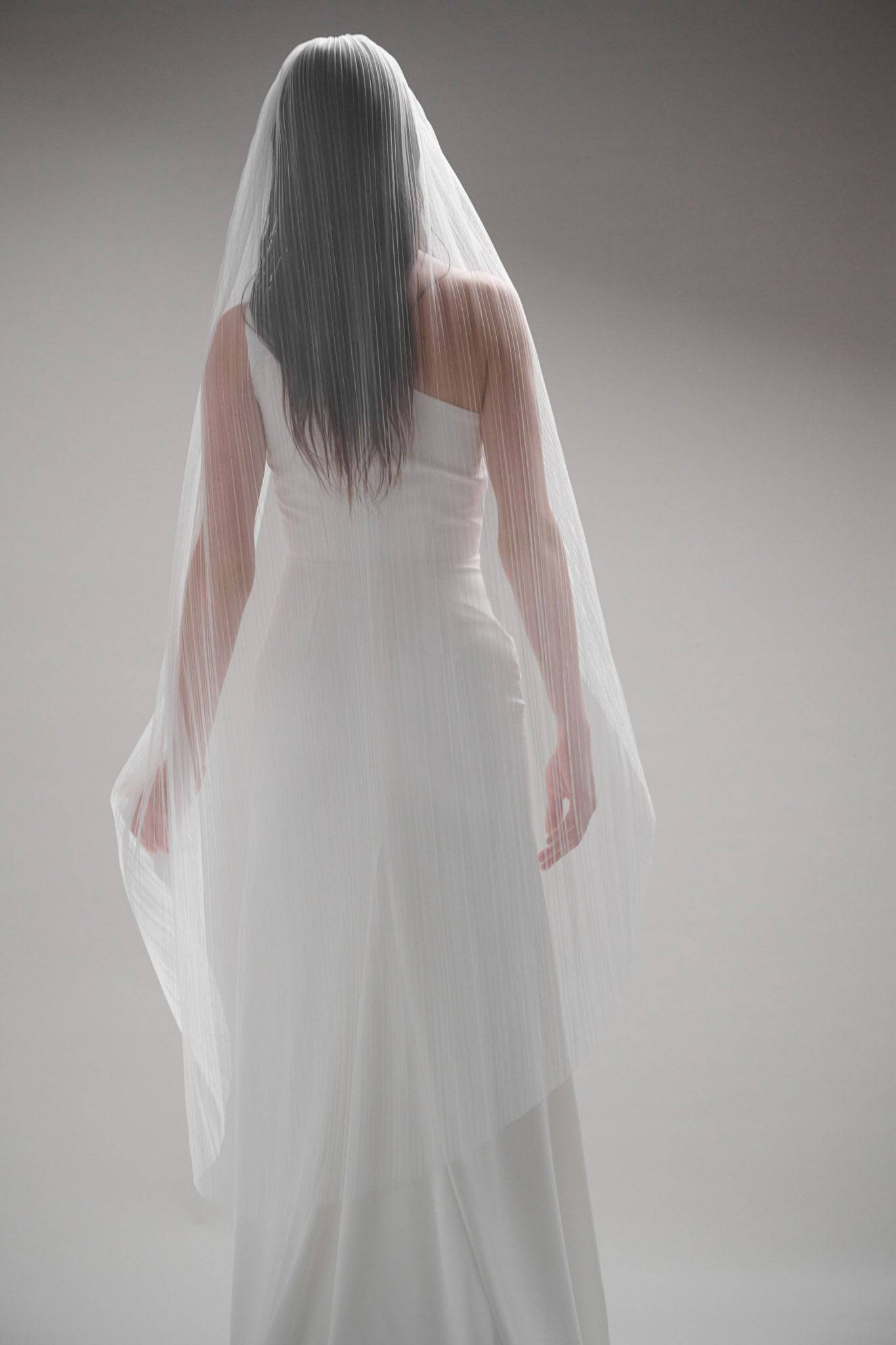 COQUILLE PLEATED TULLE VEIL - TEMPÊTE BRAND