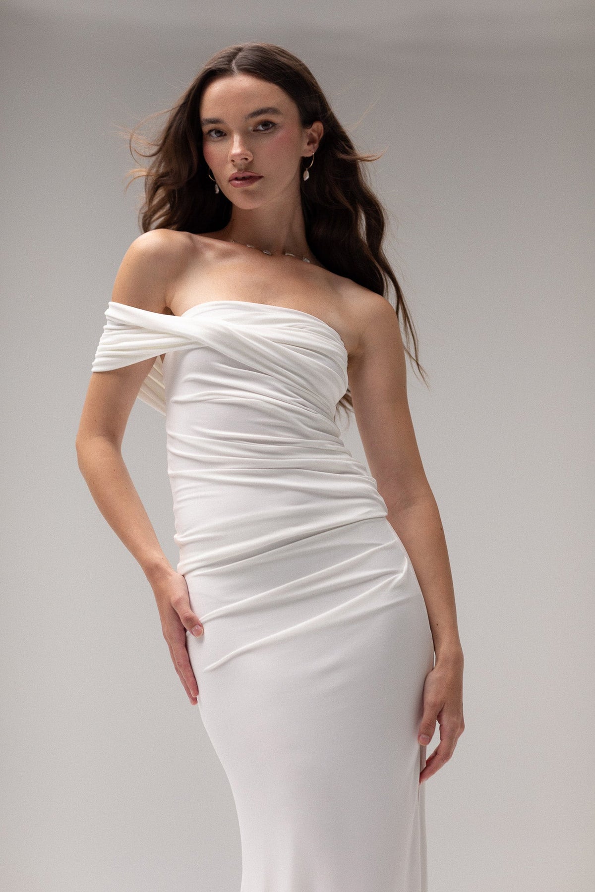 One-Shoulder Drape Top main image 1