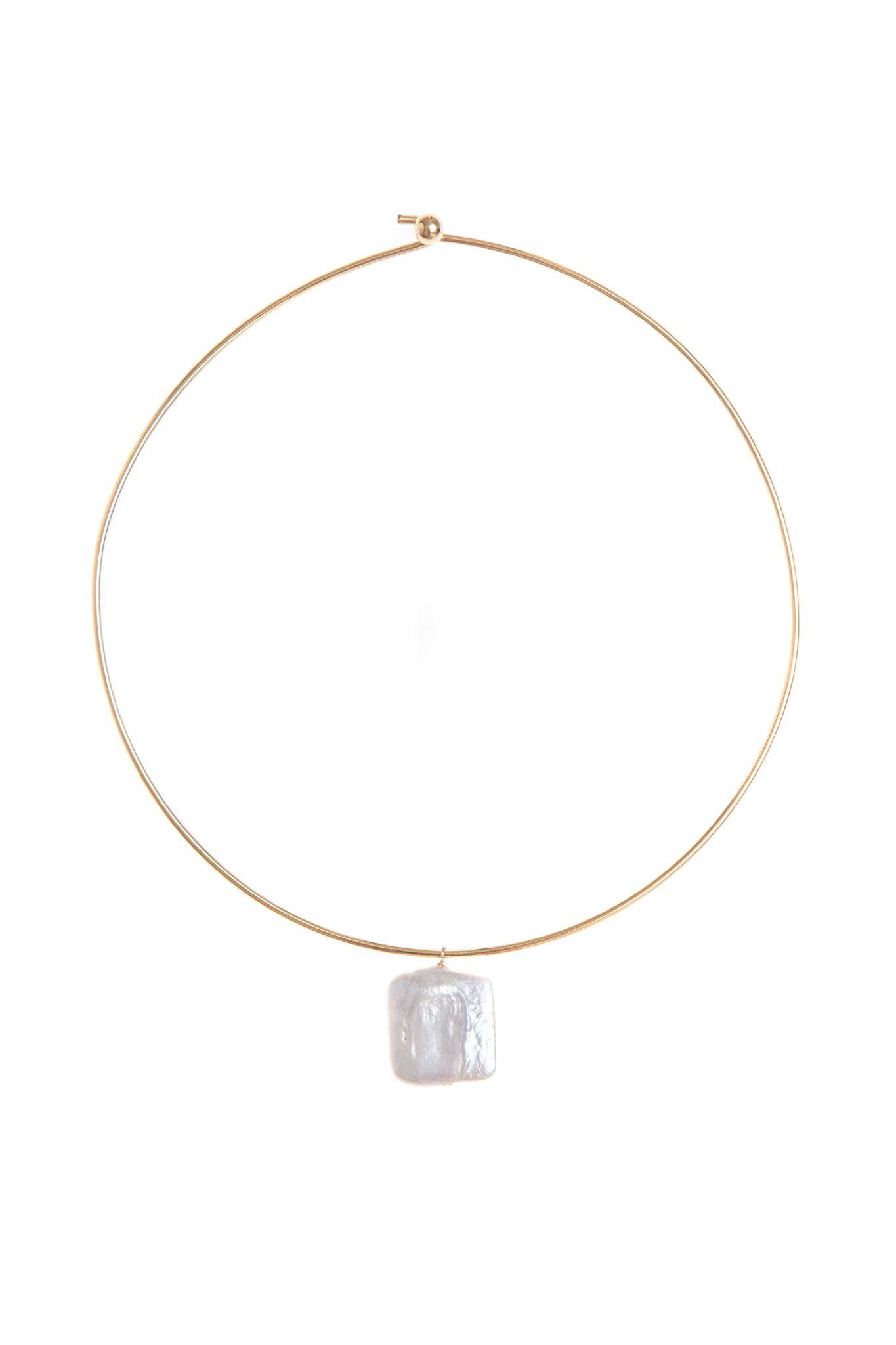 GOLD PLATED PEARL CHOKER - TEMPÊTE BRAND