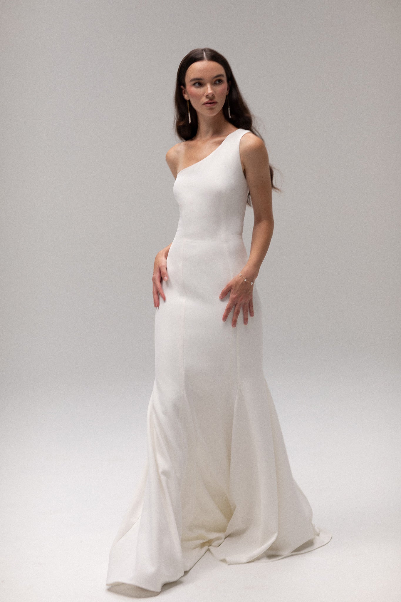 One Shoulder Crepe Gown - TEMPÊTE BRAND