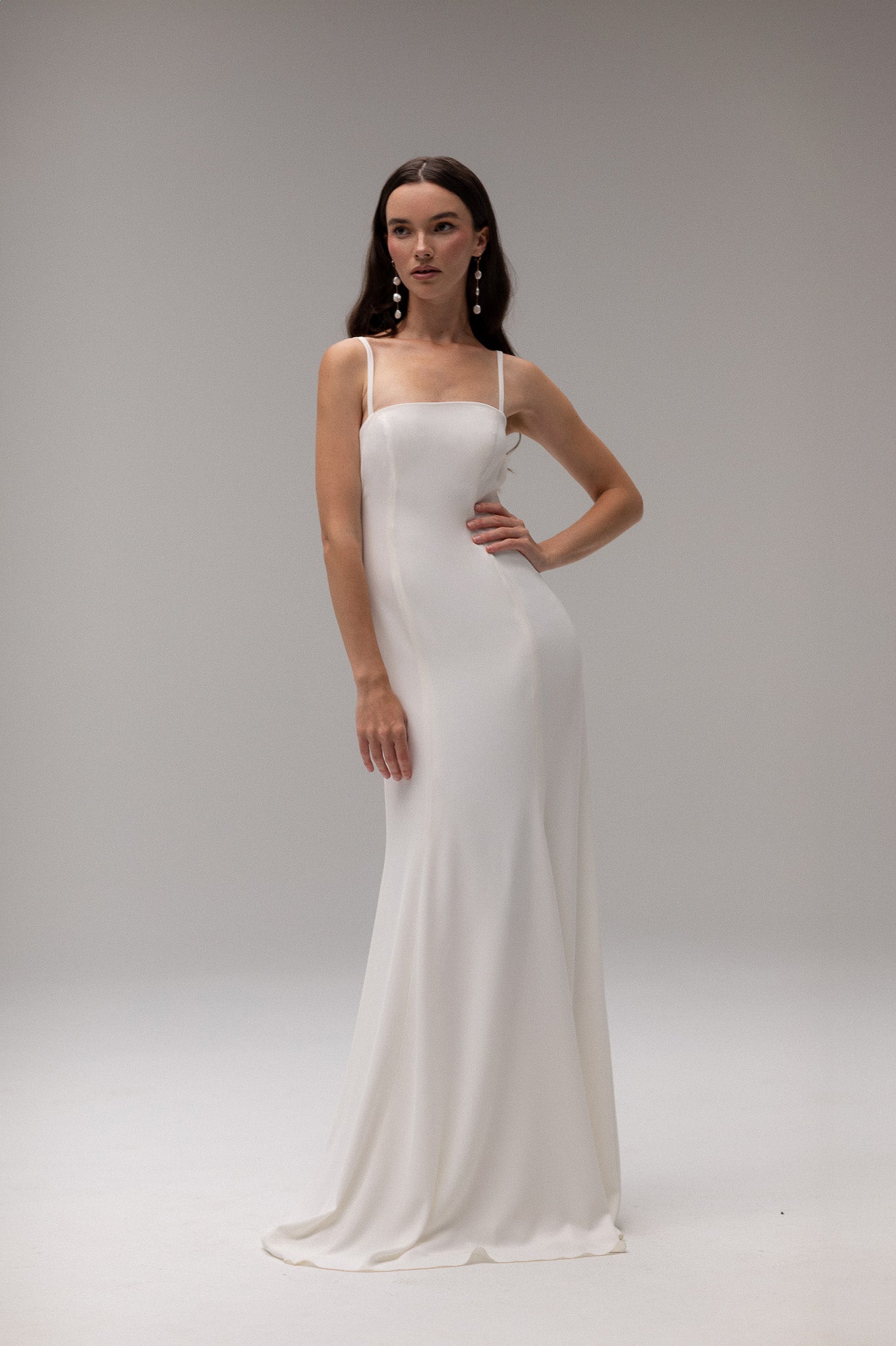 Open Back Crepe Gown - TEMPÊTE BRAND