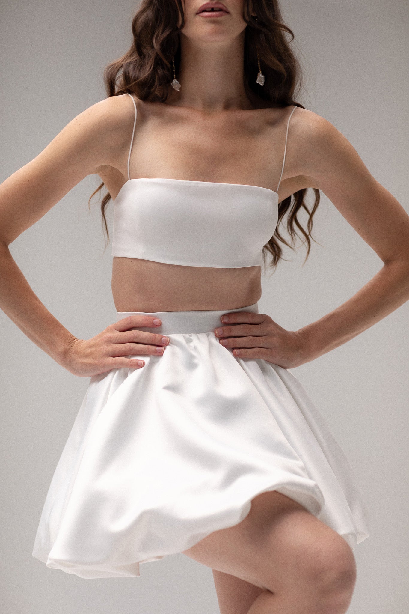 Satin Mini Bubble Skirt - TEMPÊTE BRAND