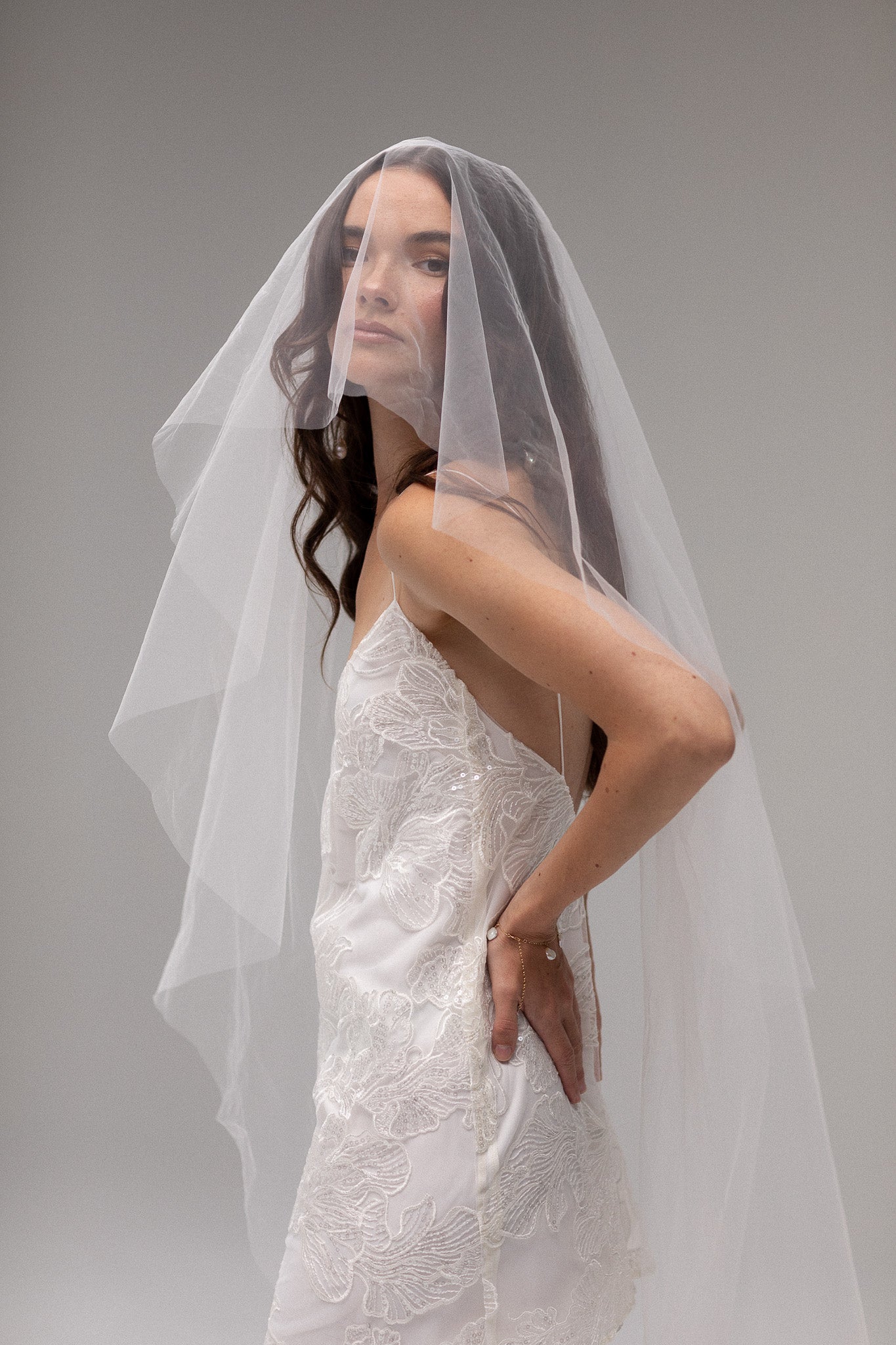 Short Blusher Tulle Veil - TEMPÊTE BRAND