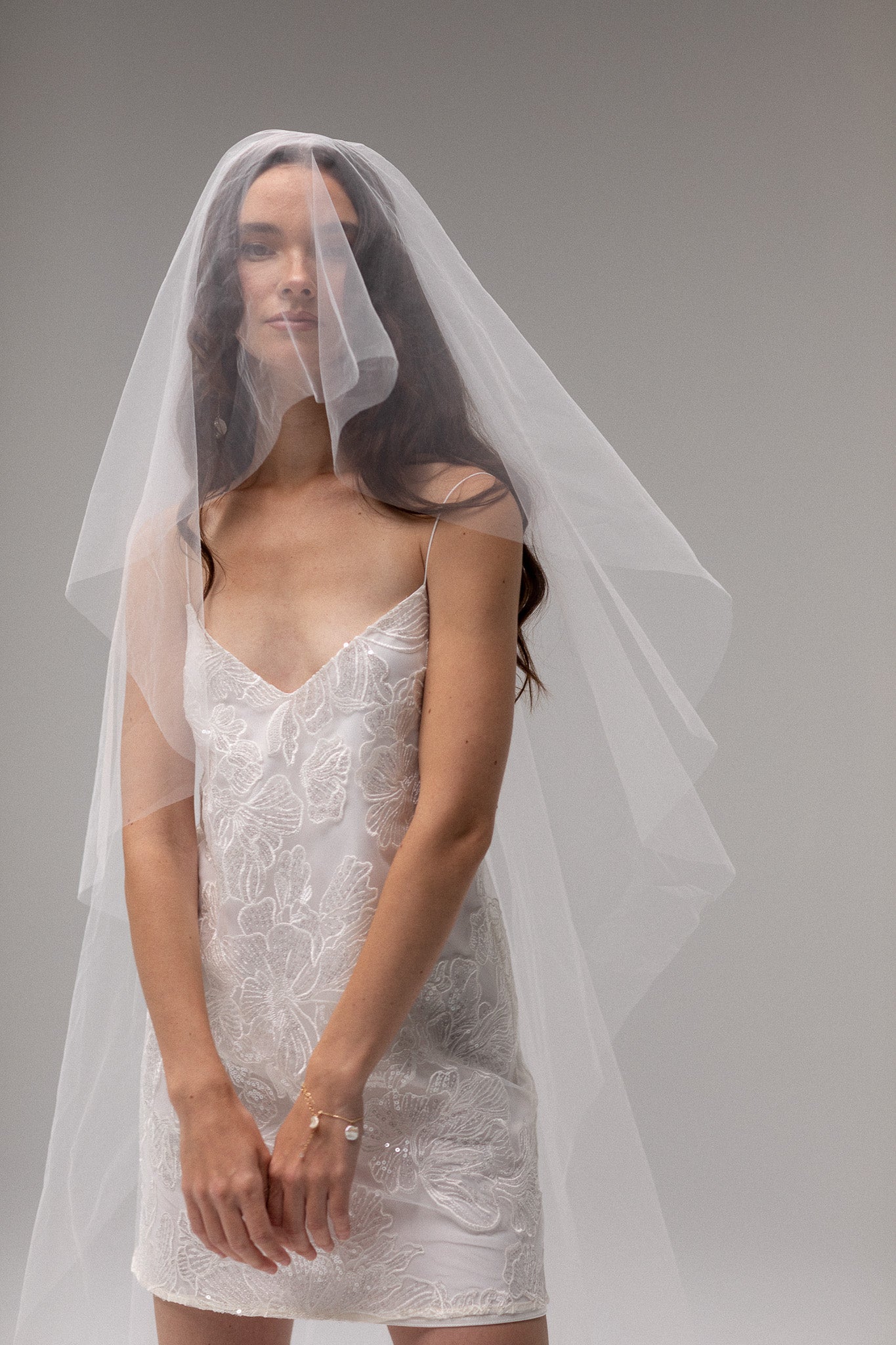 Short Blusher Tulle Veil - TEMPÊTE BRAND