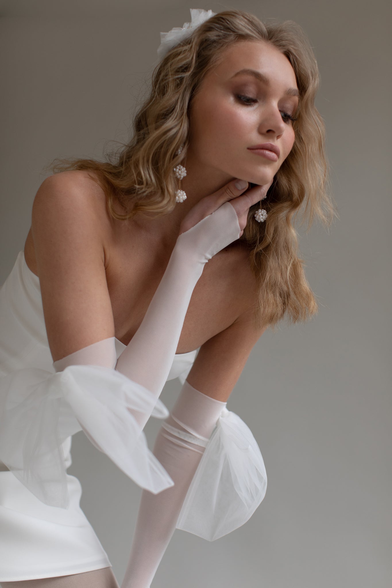 TULLE BOW BRIDAL GLOVES - TEMPÊTE BRAND