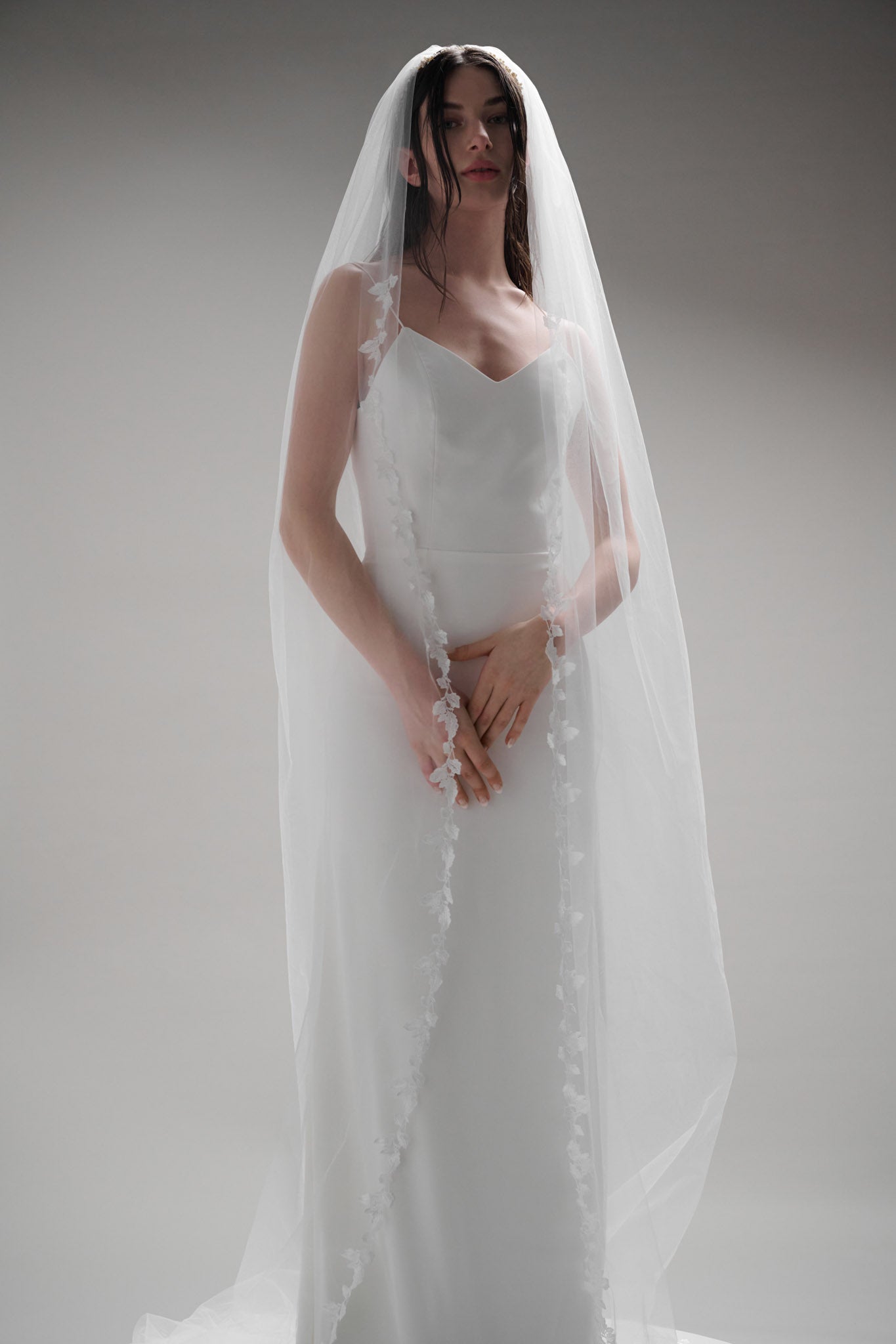 Aster Floral Wedding Veil | TEMPÊTE Bridal Boutique